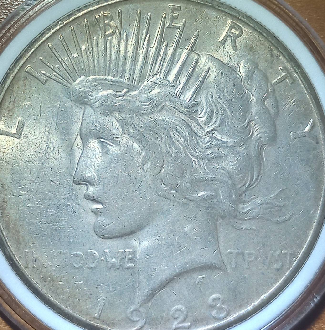 1923-S-Peace-Dollar-Either-Multi-Struck-As-Well-As-Struck-Through-Debris?