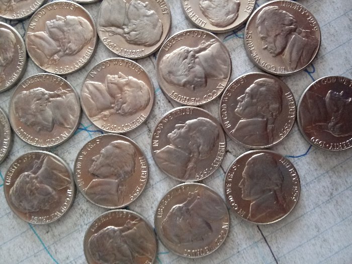Full-Roll-Of-1959-D-Nickels..-Good-Condition.