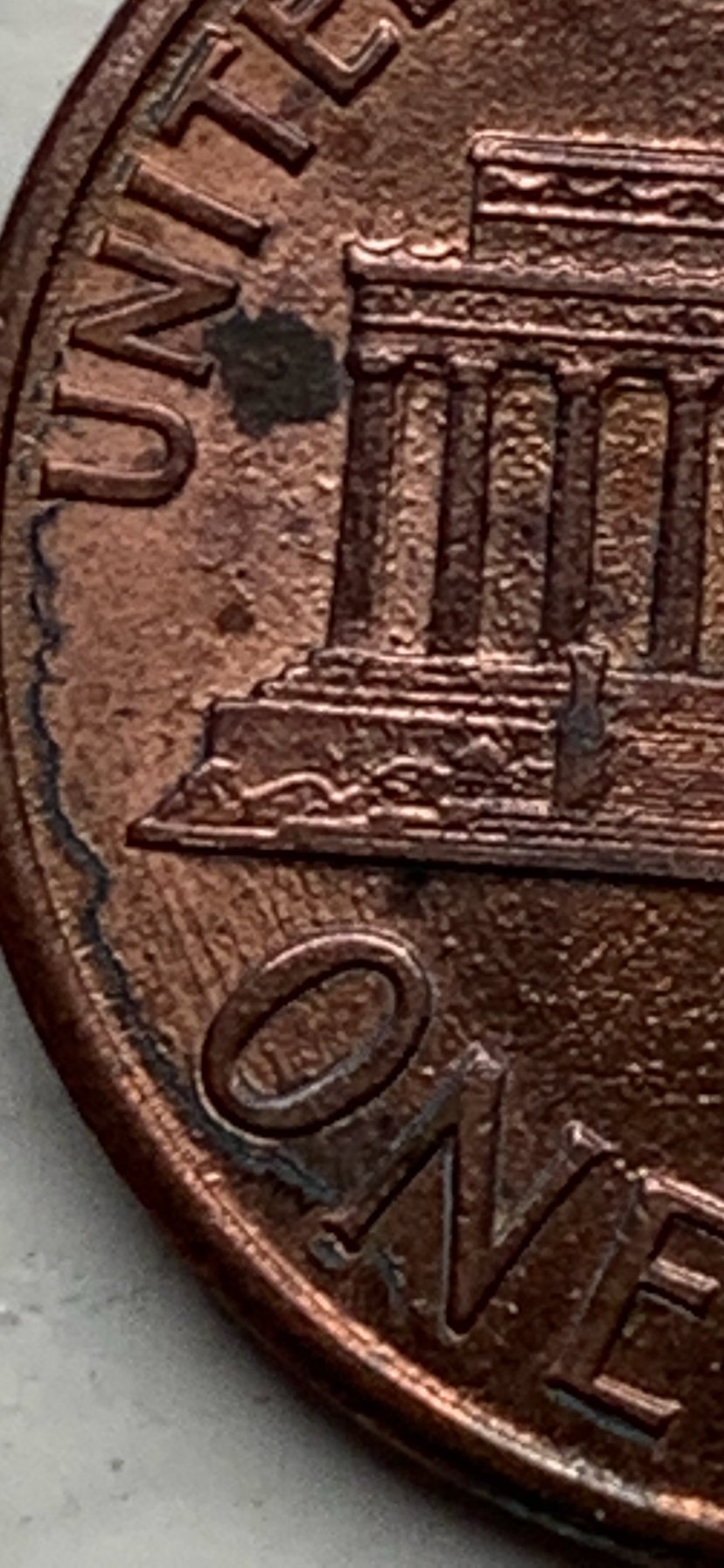 1989-Penny,-Fun-New-Find,-Crack-Along-Upper-Quadrant,-Both-Sides