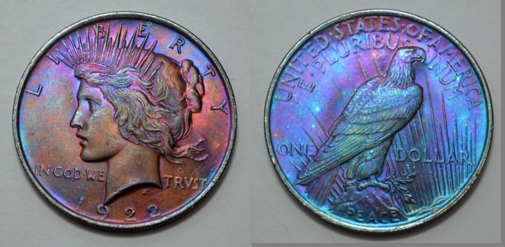 Toning-On-A-1922-Peace-Dollar