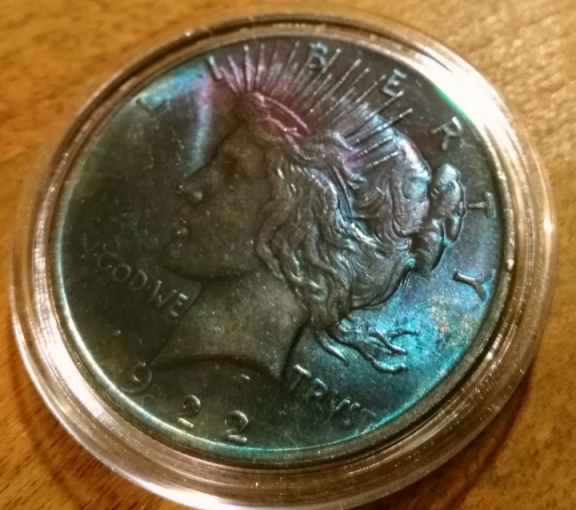Toning-On-A-1922-Peace-Dollar