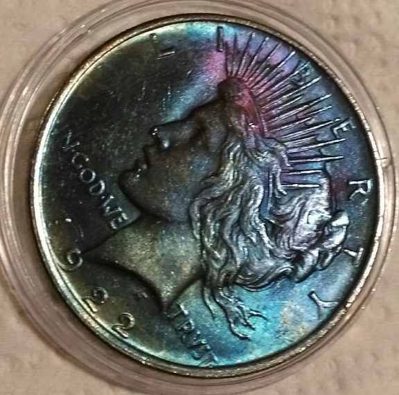 Toning-On-A-1922-Peace-Dollar