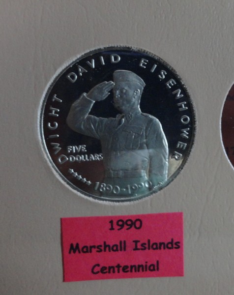 1990-Marshall-Islands-$5-Coin-Featuring-Eisenhower