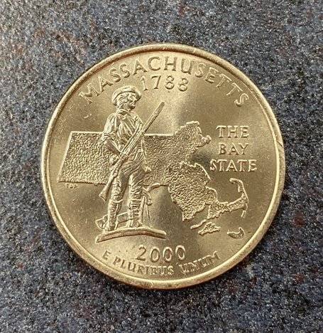 2000-P-Massachusetts-State-Quarter-For-Grading