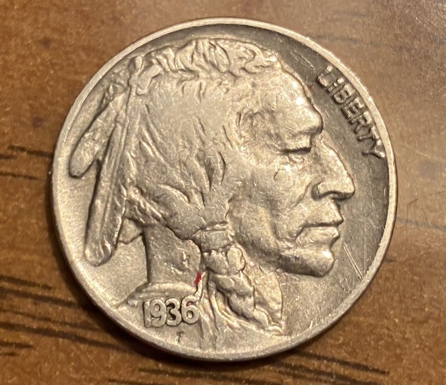 1936-Buffalo-Nickel-For-Grading