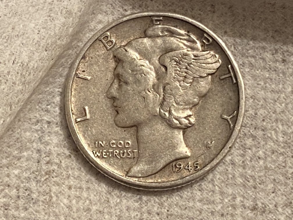 1945-Winged-Liberty-Head-Dime-For-Grading