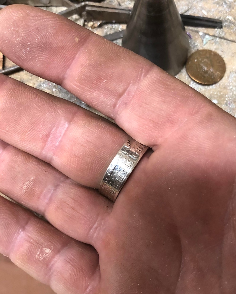 Forming-A-Ring-From-A-Kennedy-Half