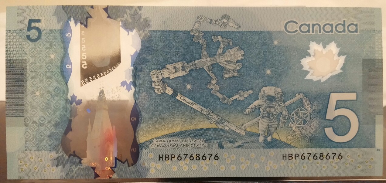 2013-Canada-$5-Polymer-Notes-Or-Bills--Radar-&-Solid-Numbers
