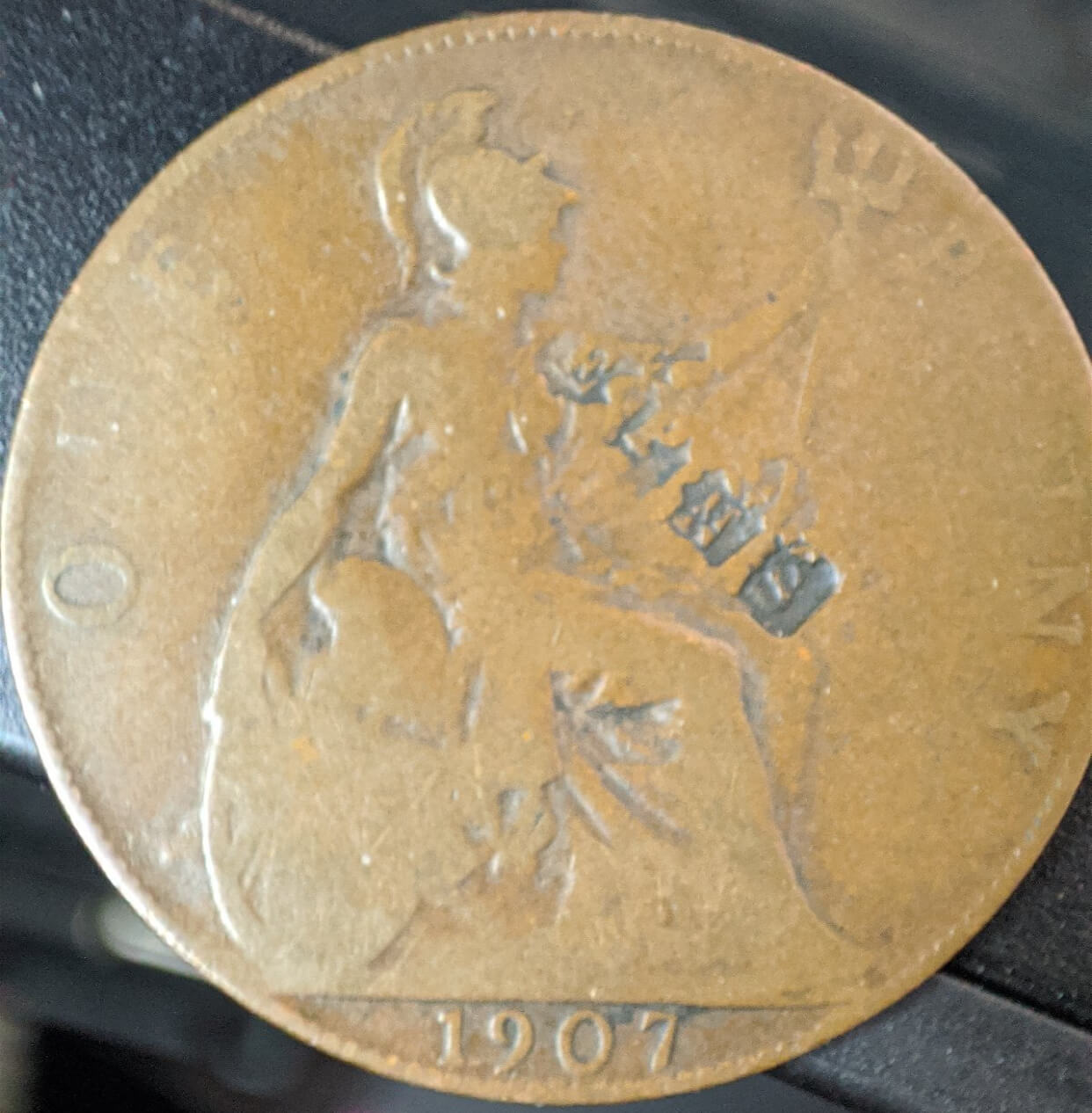 1907-One-Penny-Stamped-?