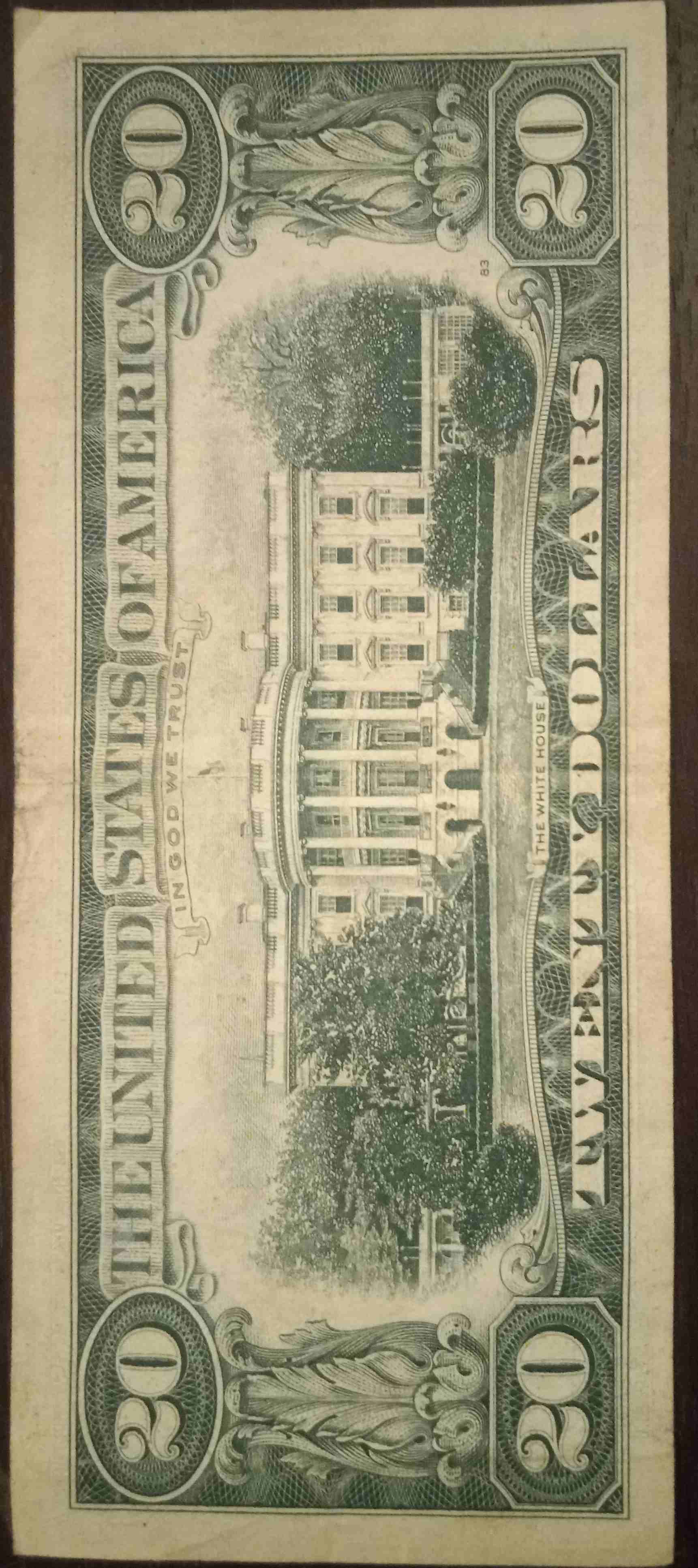 1969-$20-Cool-Serial-Number-And-Miscut--Bill