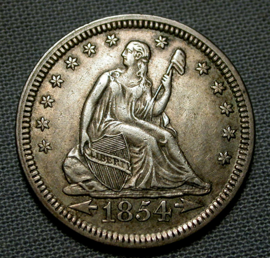 1854-Seated-Liberty-Quarter