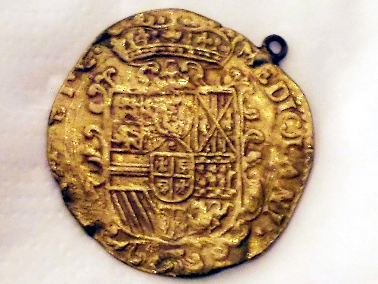 Possible-Charles-II-Of-Spain-Gold-Or-Gilded-Coin-To-Identify-Please