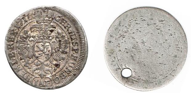 Extremely-Worn-Silver-Coin---Carolus-?-Id:-Early-18th-Century-3-Kreuzer-Of-Bohemia