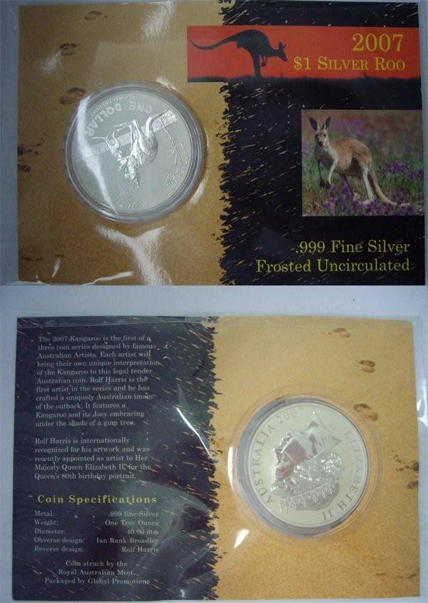 Kanagroo-2007-Silver-In-Coin-Card