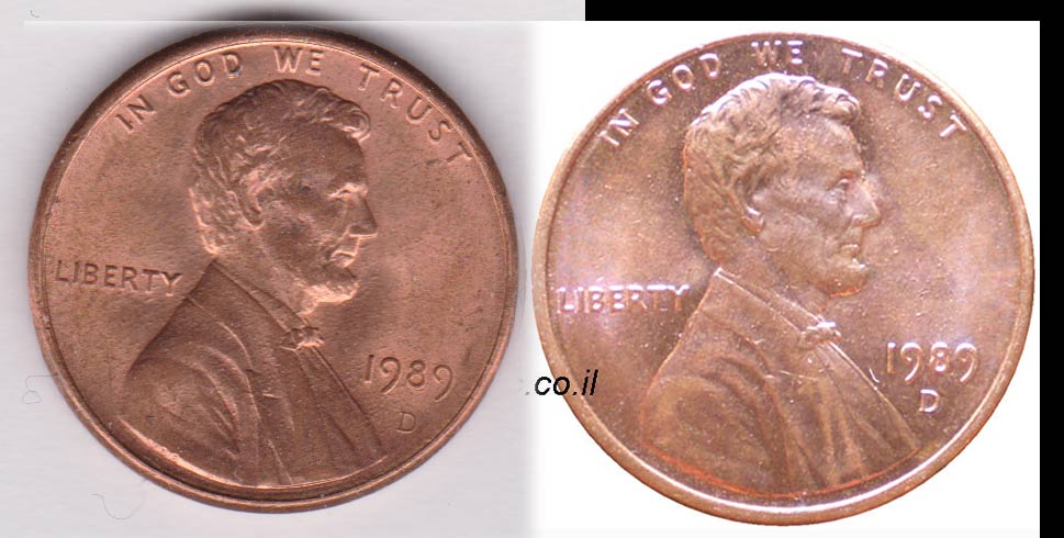 1989-D-Lincoln-Penny-D-Weak-/-Thin