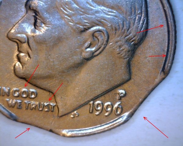 2x-Clip/Mad/Struckthrugrease/Rotatedrev-1996-P-Roosvelt-Dime