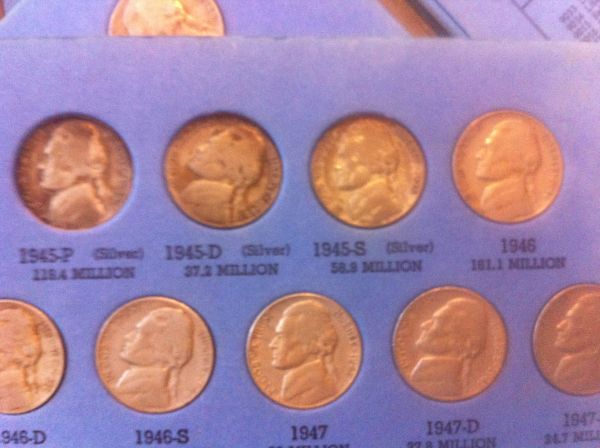Jefferson-War-Nickels-42-P/S,-43-P/D/S,-44-P/D/S,-45-P/D/S