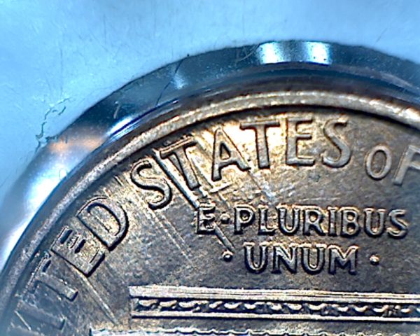 1996-P-Lincoln-Cent-W/-Feeder-Finger-Damage