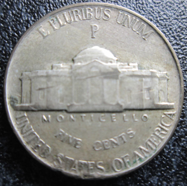1945-P--War-Nickel-Hanging-Eye-Lamination-Peal
