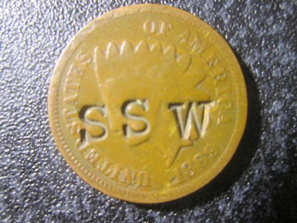 1869-Indian-Head-Cent-SSw-Counter-Stamped