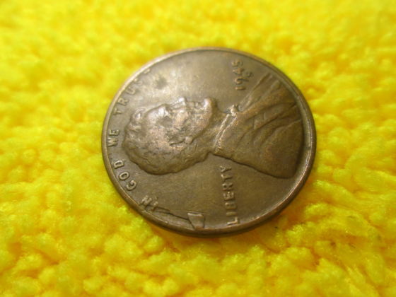 1945-S-Lincoln-Wheat-Cent--W/-Odd-Planchet-Error-&-DDO