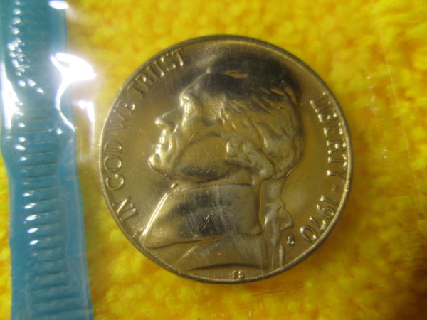 1970-S-Jefferson-Nickel-S/S-RPM#3-In-Mint-Cello?