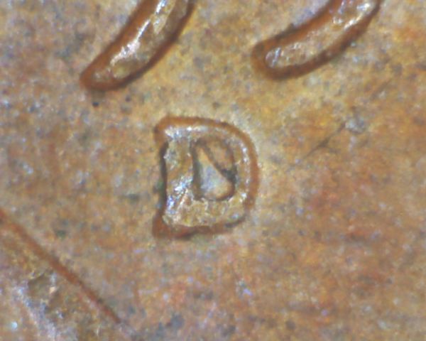 1958-D-Lincoln-Wheat-Cent-W/-Odd-Lamination-Strikethru-?