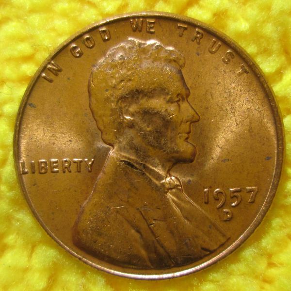 1957-D-Lincoln-Wheat-Cent-D/D/D-South-&-East