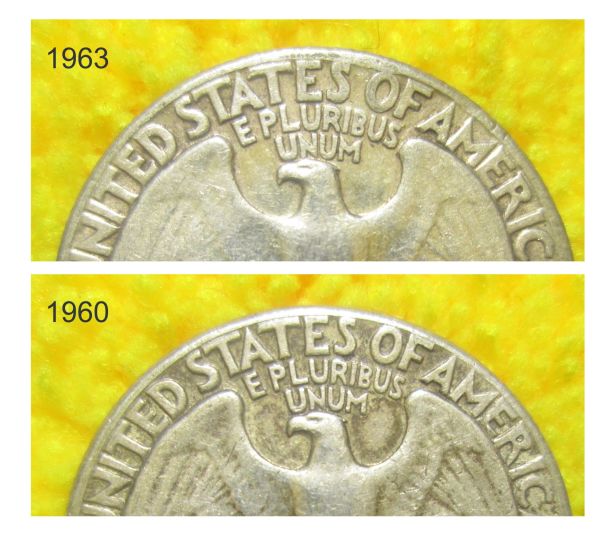 A-Pair-Of-Wide-Es-Washington-Quarters--1960-P-&-1963-P