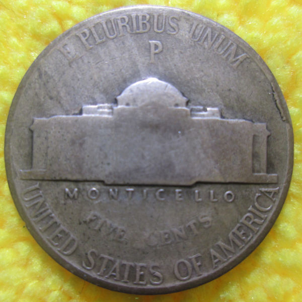1942-P-War-Jefferson-Nickel--Lamination