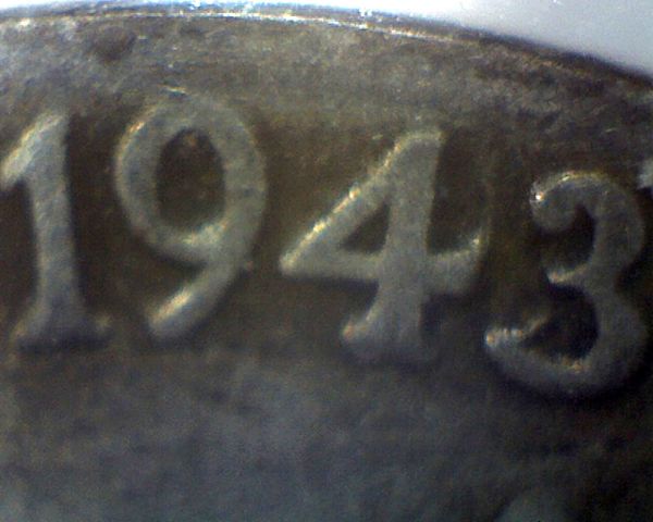 1943-P-Jefferson-Nickel-1943/2--Overdate