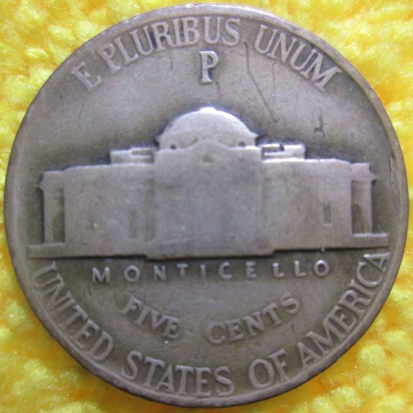 1943-P-Jefferson-Nickel-1943/2--Overdate