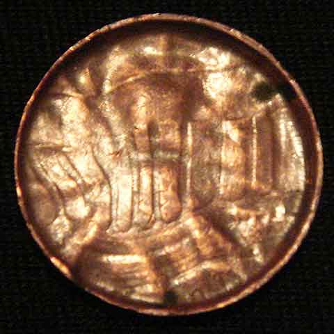 No-Date-Lincoln-Memorial-Cent-Mid-Stage-Brockage-Obverse