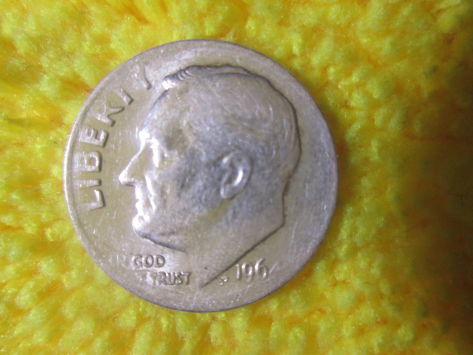 1964-P-Roosevelt-Dime-W/-Thin-Planchet--2.02-Grams