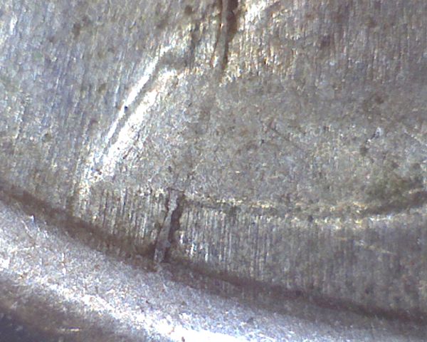 1936-D-Mercury-Dime-Die-Break/Crack-On-Motto-W/Broken-Nose