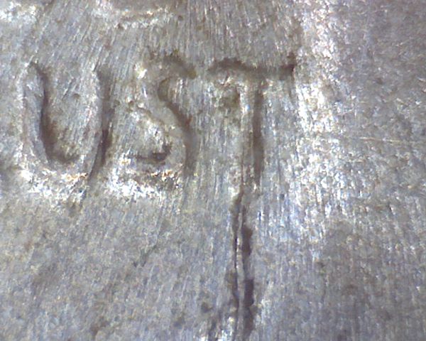 1936-D-Mercury-Dime-Die-Break/Crack-On-Motto-W/Broken-Nose