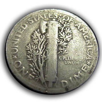 1921-P-&-D-Mercury-Dime-Leaved-Clashed-Die-Set
