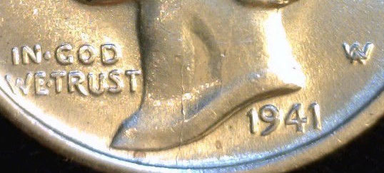 1941-S-Mercury-Dime----Struck-Through-?---Die-Crack