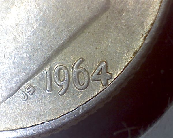 Found-1964-P-Roosevelt-Dime-W/-Clashed-Hot-Lips