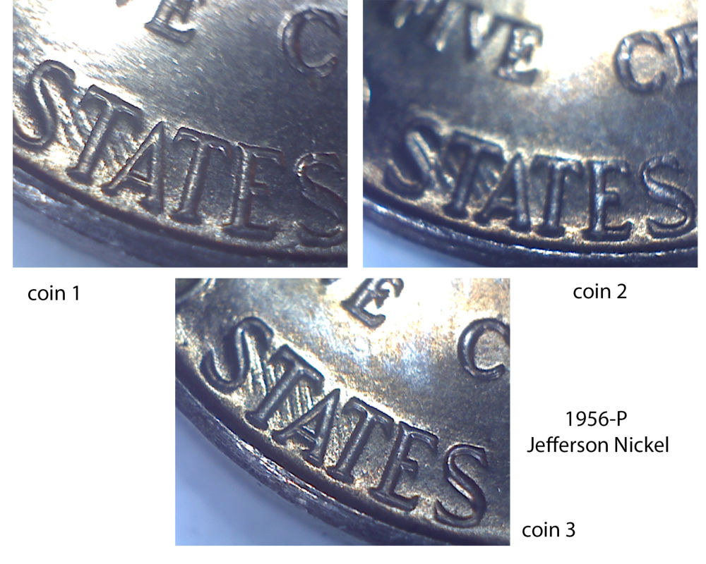 1956-P-Jefferson-Nickel-With-Scratch-Pattern-In-States