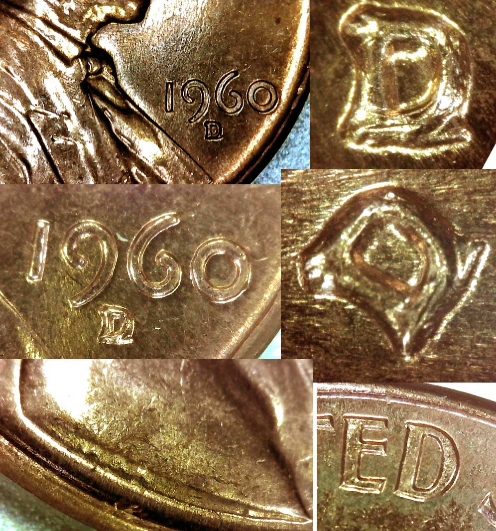 1960-D-Lincoln-Cent-D/D-With-Bottom-Hooks-RPM-033,-027-&-056