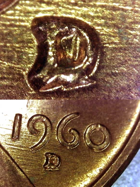 1960-D-Lincoln-Cent-D/D-With-Bottom-Hooks-RPM-033,-027-&-056