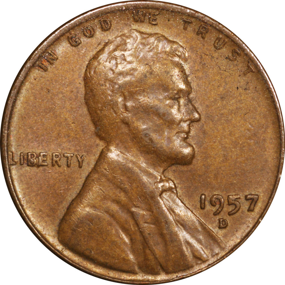 Later-Stage-Ldb4-1957-D-072-Lincoln-Cent-BIE