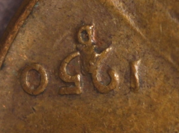 1950-D-Lincoln-Wheat-Cent-W/-Interior-Die-Break