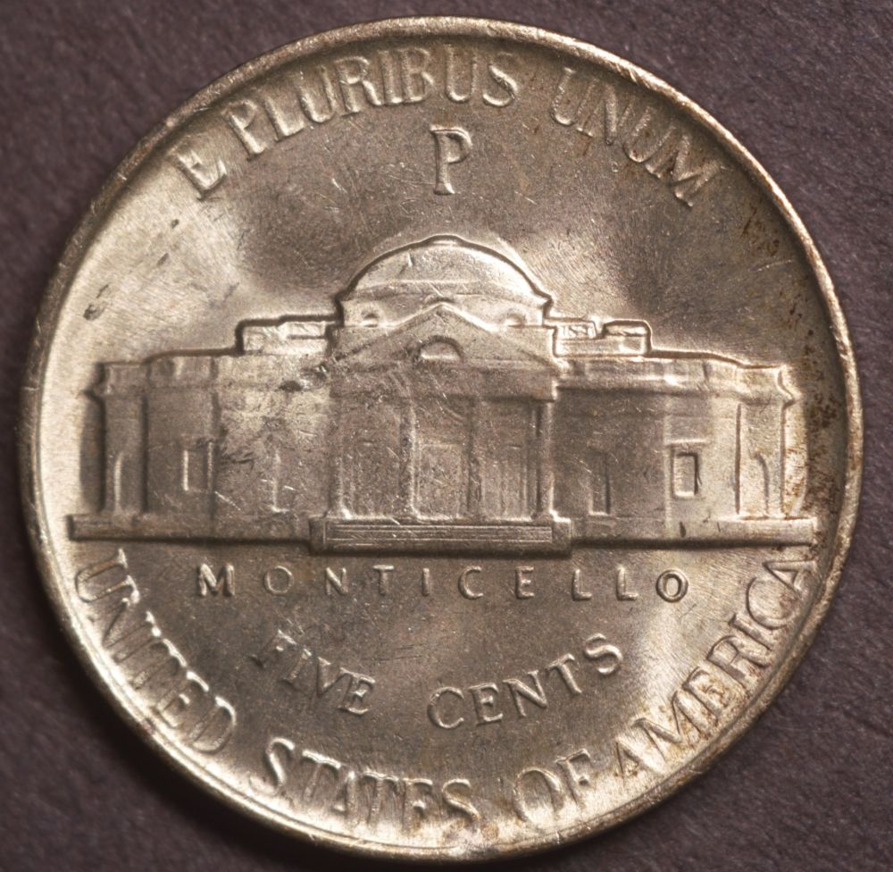 1945-P-Jefferson-Nickel-P/P/P-RPM-W/-Die-Clash-Or-Stuckthru?