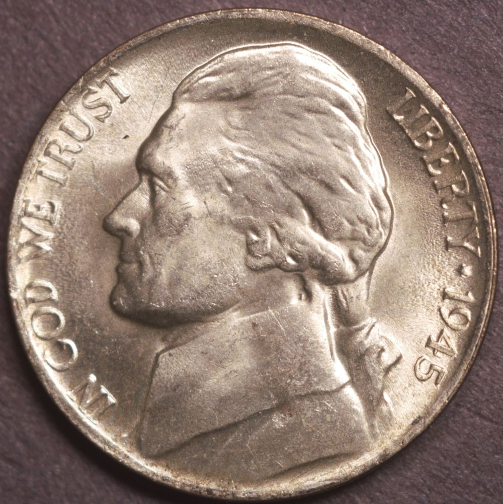 1945-P-Jefferson-Nickel-P/P/P-RPM-W/-Die-Clash-Or-Stuckthru?