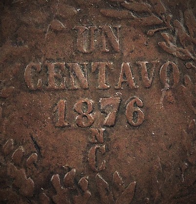 Help-Iding-Mexico-Un-Centavo-1876/76-Cn-Overdate-Or-1877/6-Cn