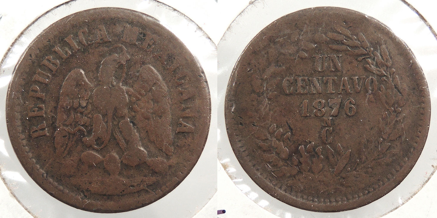 Help-Iding-Mexico-Un-Centavo-1876/76-Cn-Overdate-Or-1877/6-Cn