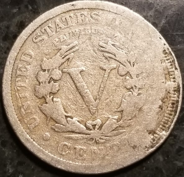1912-Liberty-V-Nickel-Off-Struck/Extra-Rim