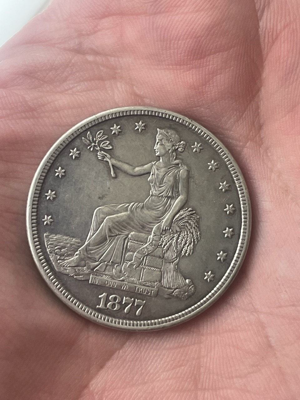 1877-S-Trade-Dollar-For-Grading-!